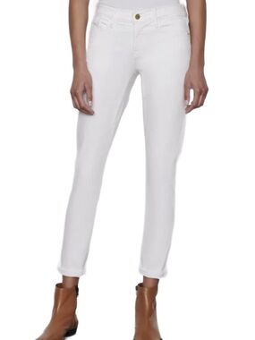 Frame Denim Le Garcon Mid Rise White Slim Jeans Size 24